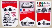 Marlboro Automobile F1 Rallye - Lot de 9 Autocollants Vintage