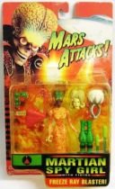 Mars Attacks! - Trendmasters - Set of 4 Martians : Ambassador, Leader, Trooper, Spy Girl
