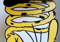 Marsupilami - Sellette Bois Tropico Diffusion - Hauteur 93 cm