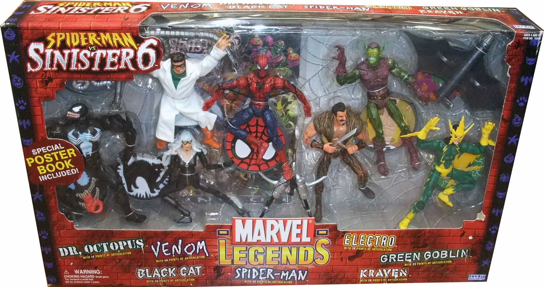 Marvel Legends "Sinister 6" set Dr. Octopus, Kraven, Electro, Green