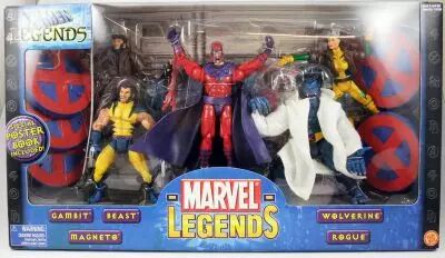  Marvel Legends - Coffret \ X-Men Legends\  : Gambit, Rogue, Beast, Magneto, Wolverine - ToyBiz