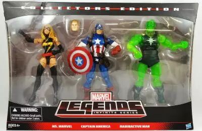 Marvel Legends - Ms. Marvel, Captain America, Radioactive Man