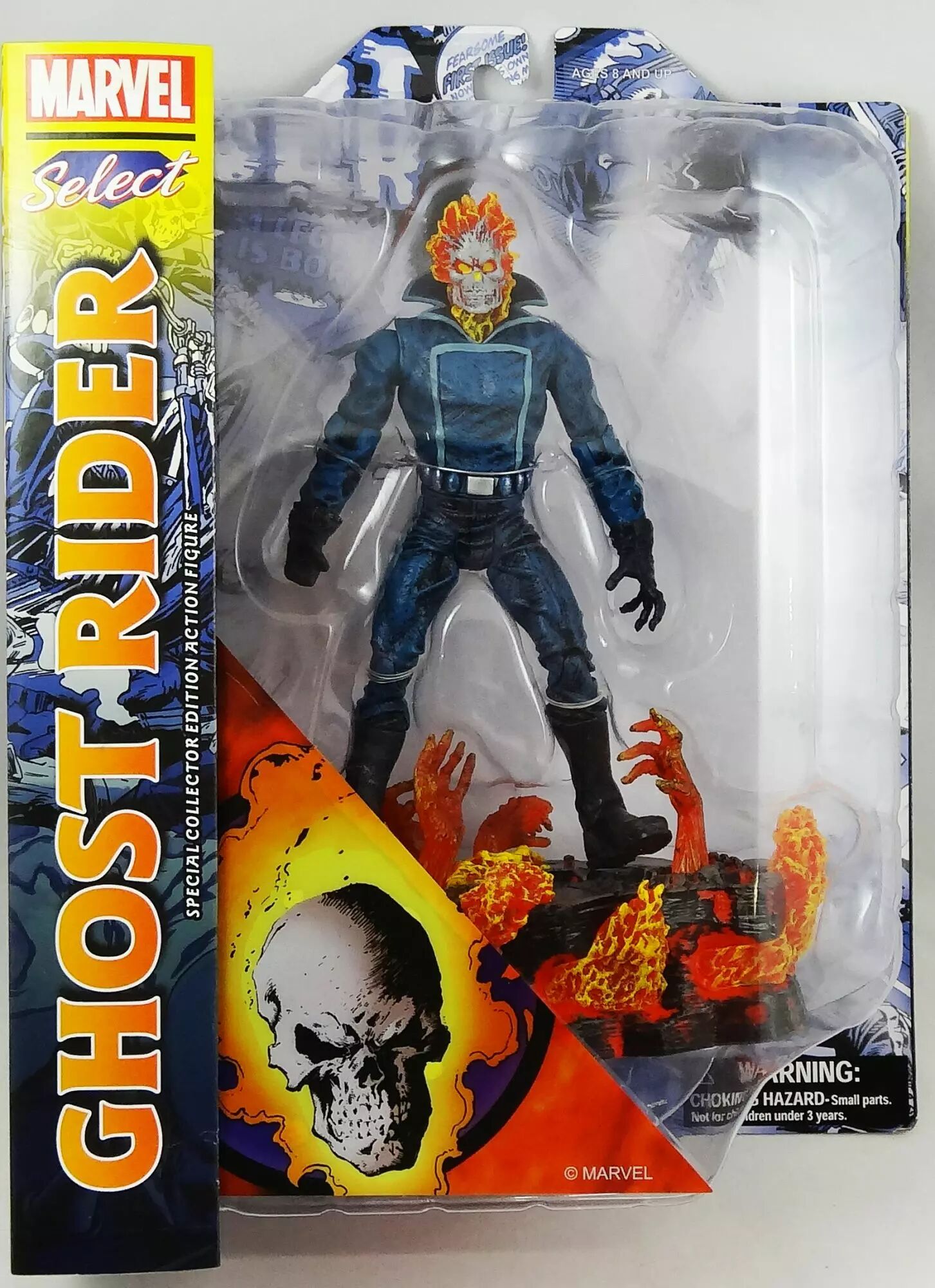 Marvel Select Ghost Rider Action Figure - Figura Da Collezione Ufficiale Alta Qualità - Lingua Inglese