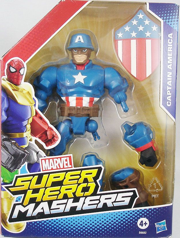 Marvel Super Hero Mashers Captain America 6" Loose Action Figure 