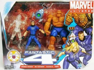 Marvel Universe Multi-Pack - Fantastic Four :  Invisible Woman (clear), Mr. Fantastic, H.E.R.B.I.E., Thing