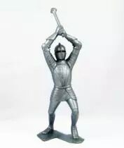 Figurine Vintage Chevalier Médiéval à Pied 1964 - Louis Marx & Co - Collection Moyen Âge