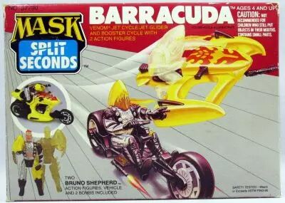 M.A.S.K. - Kenner - Barracuda (aka Jackal) with Bruno Sheppard & Hologram (U.S.A.)