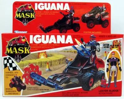 M.A.S.K. - Kenner - Iguana with Lester Sludge (U.S.A.)