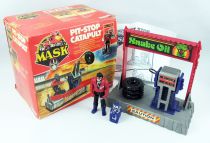 M.A.S.K. - Pit Stop Catapult with Sly Rax (loose with box)