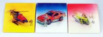 M.A.S.K. - Set of 3 promotionnal lenticular cards : Switchblade, Thunderhawk, Condor - Kenner