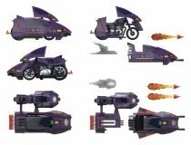 M.A.S.K. - The Loyal Subjects - Piranha Stealth Submarine Cycle avec Sly Rax