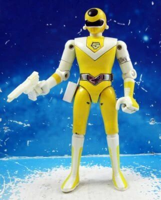 Maskman - Bandai - Yellow Maskman 4.5\  die-cast figure (loose)