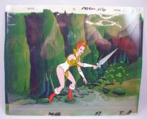 Masters of the Universe - Filmation animation production cel - Teela with sword