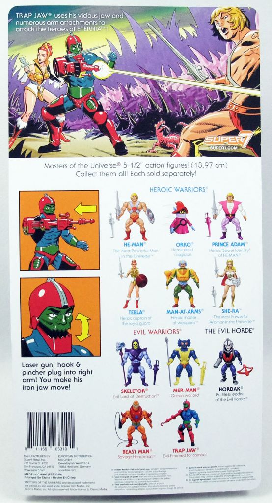 Masters of the Universe Trap Jaw Filmation New Vintage Super7