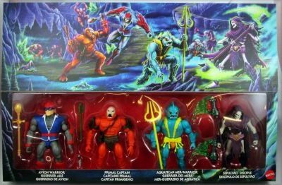 Masters of the Universe Origins - Battle For Subternia : Avion Warrior, Primal Captain, Aquatican Mer-Warrior, Sepult-Ro Discipl
