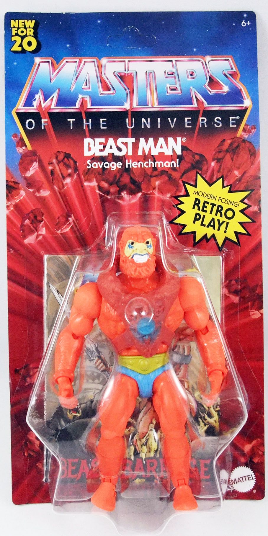 MotU Masters of the Universe Origins 14 cm Action Figur mit Zubehör Beast Man 