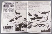 Matchbox PK-121 - Avion WW2 Us Air Force Fairchild A-10 Notice d\'Assemblage