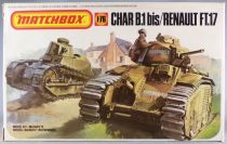 Matchbox PK-176 - Char B.1 bis / Renault FT. 17 1:76 Mint in Box