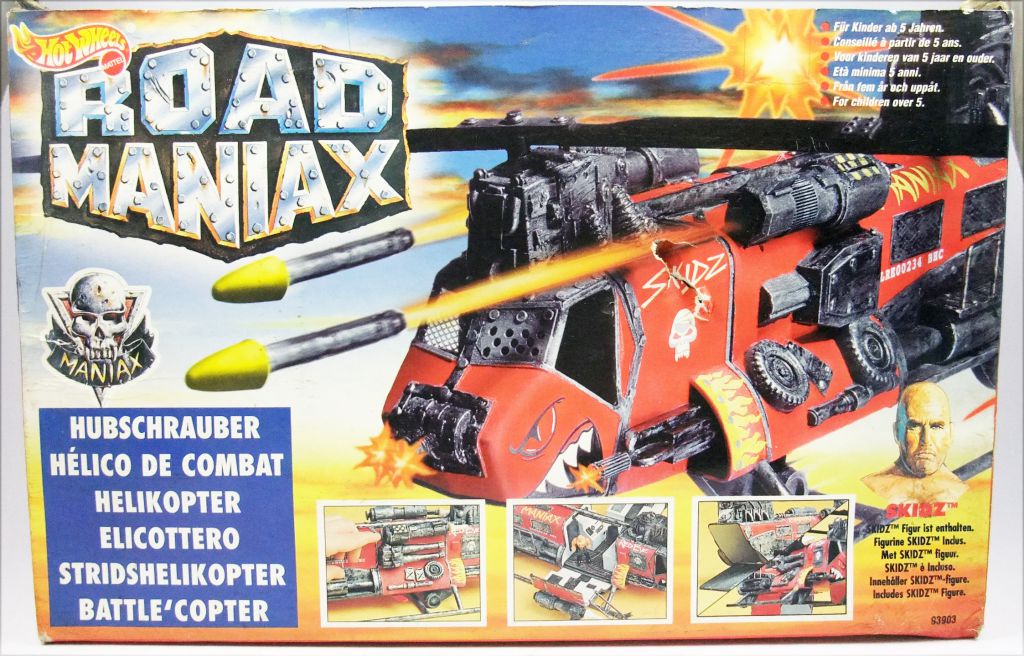 Mattel Hot Wheels Road Maniax(1995) - Battle Copter & Skidz (ref