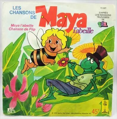 Maya l\'abeille -  Disque 45T - Les Chansons de Maya - Ad�s/Le Petit Menestrel 1978