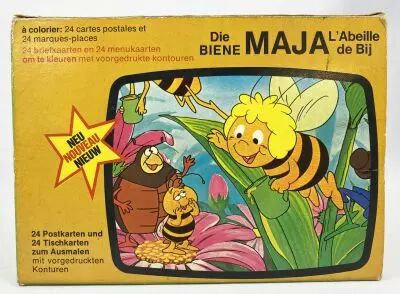 Maya l\'abeille - 24 Cartes Postales & 24 Marques-Places � Colorier - Magneto (1978)