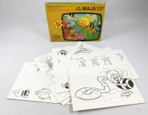 Maya l\'abeille - 24 Cartes Postales & 24 Marques-Places à Colorier - Magneto (1978)
