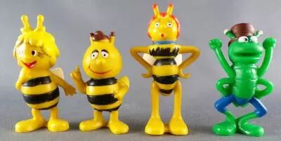 Maya l\'abeille - Figurines Pvc Schleich 1991 - S�rie Compl�te de 4 figurines