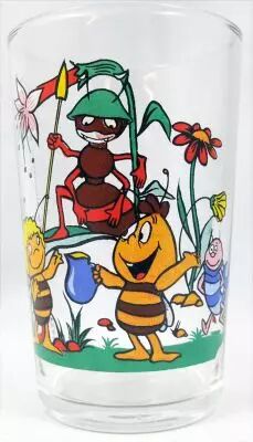 Maya l\'abeille - Verre � moutarde - Maya, Willi, Paul la fourmi et Igor le perce-oreille 