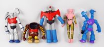 Mazinger Z - Set of 5 Mexican bootleg 4\  pvc figures : Garada, Doublas, Boss Borot, Aphrodai, Mazinger Z