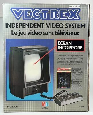 MB Electronics (1983) - Vectrex Video System + 6 Games (Loose w/French Box)