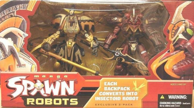 manga Spawn Robots Each Backpack Converts Into Insectoid Robot exclusive McFarlane Toys Manga Spawn 2-pack