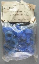 Meccano Ref 1100 - Plastic Assembly Game - Bag of 12 Bolts & 12 Nuts