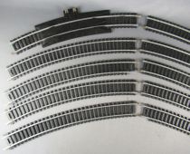 Mehano Ho 10 Courbes Rails Acier R 18° dont 1 Alimentation Auto-enrailleur