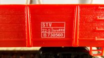 Mehano Ho Usa Red Gondola Wagon with Bogies Railfreight Stv B 730560 