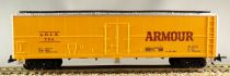 Mehano Ho Usa Reefer 40\' Wagon with Bogies A.R.L.X. 754 Armour Yellow Livery