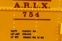 Mehano Ho Usa Wagon Réfrigéré 40\' à Bogies A.R.L.X. 754 Armour Livrée Jaune