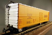 Mehano Ho Usa Wagon Réfrigéré 40\' à Bogies A.R.L.X. 754 Armour Livrée Jaune