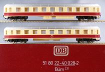 Mehano T726 Ho Db Coffret TEE Trans Europe Express Loco Diesel 4 Voitures Rails Transfo Etat Neuf