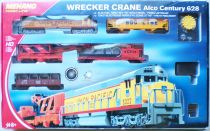 Mehano T741 Ho Usa Coffret Wrecker Crane Alco Century 628 Loco Diesel Union Pacific 3222 4 Wagons Rails Transfo Etat Neuf