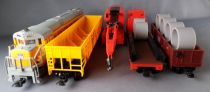 Mehano T741 Ho Usa Coffret Wrecker Crane Alco Century 628 Loco Diesel Union Pacific 3222 4 Wagons Rails Transfo Etat Neuf