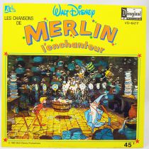 Merlin l\'Enchanteur - Disque 45T - Disques Ades Disneyland Records 1963