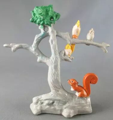 Merlin l\'Enchanteur - Figurine Plastique Jim - Arbre avec Oiseaux & �cureuil