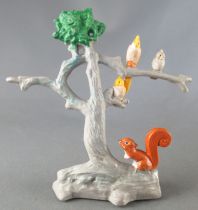 Merlin l\'Enchanteur - Figurine Plastique Jim - Arbre avec Oiseaux & écureuil