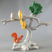 Merlin l\'Enchanteur - Figurine Plastique Jim - Arbre avec Oiseaux & écureuil