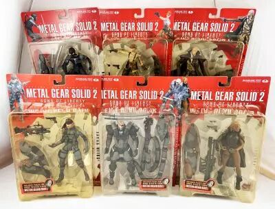Metal Gear Solid 2 - McFarlane Toys 2001 - S�rie compl�te de 6 figurines