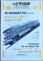 Metrop Catalog 1987 HO Locomotives Sbb Cff Bls Sncf Dr 4 pages A4