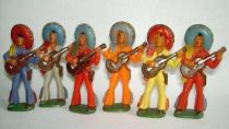 Mexicans - Series 54 - Footed guitar (red - yellow scarf) (ref 245)
