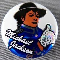 Michael Jackson - Badge Plastique 2,5cm - Michael Jackson avec Chapeau