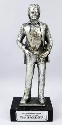 Michel Sardou - Statue en m�tal inject� 16cm - Daviland France 1978
