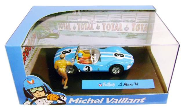 1  Altaya  1:43  PC-Vitrinenbox Le Mans '61 mit 2 Figuren  Michel Vaillant No 